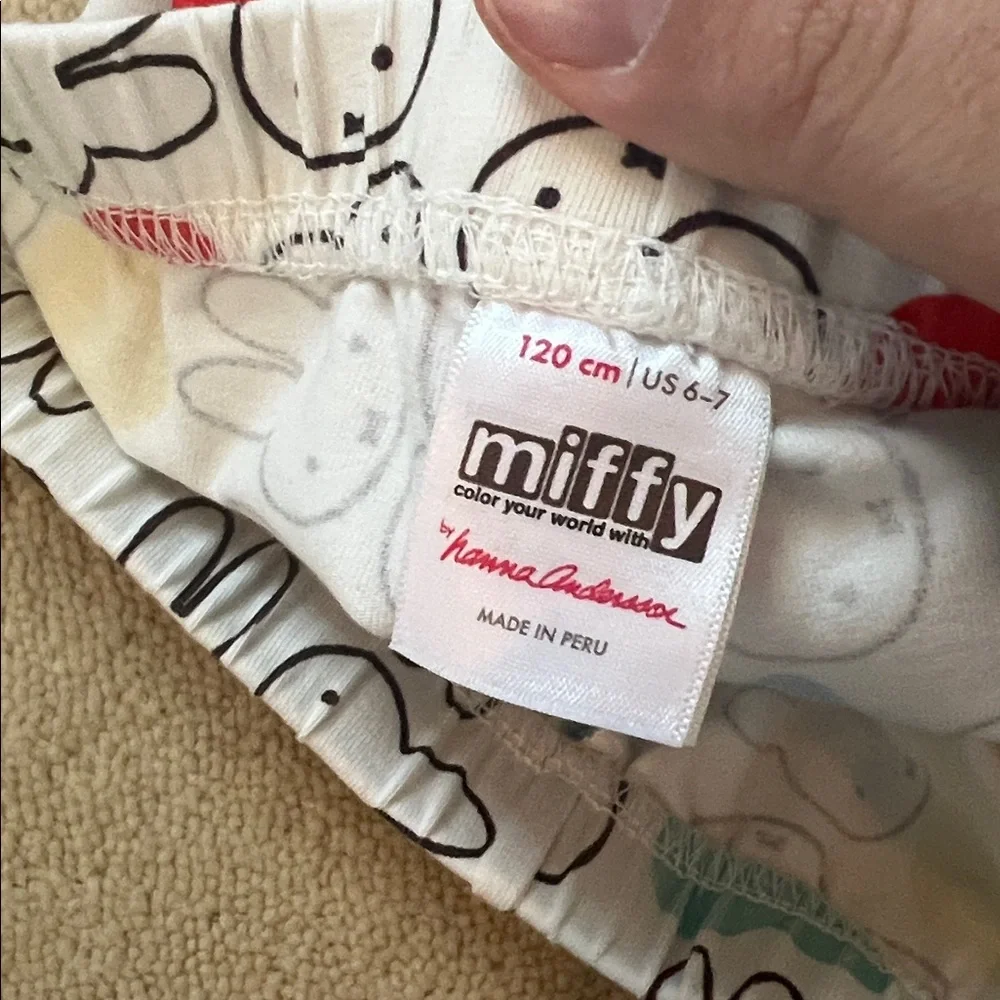 Hanna Andersson Miffy Print Leggings 6-7